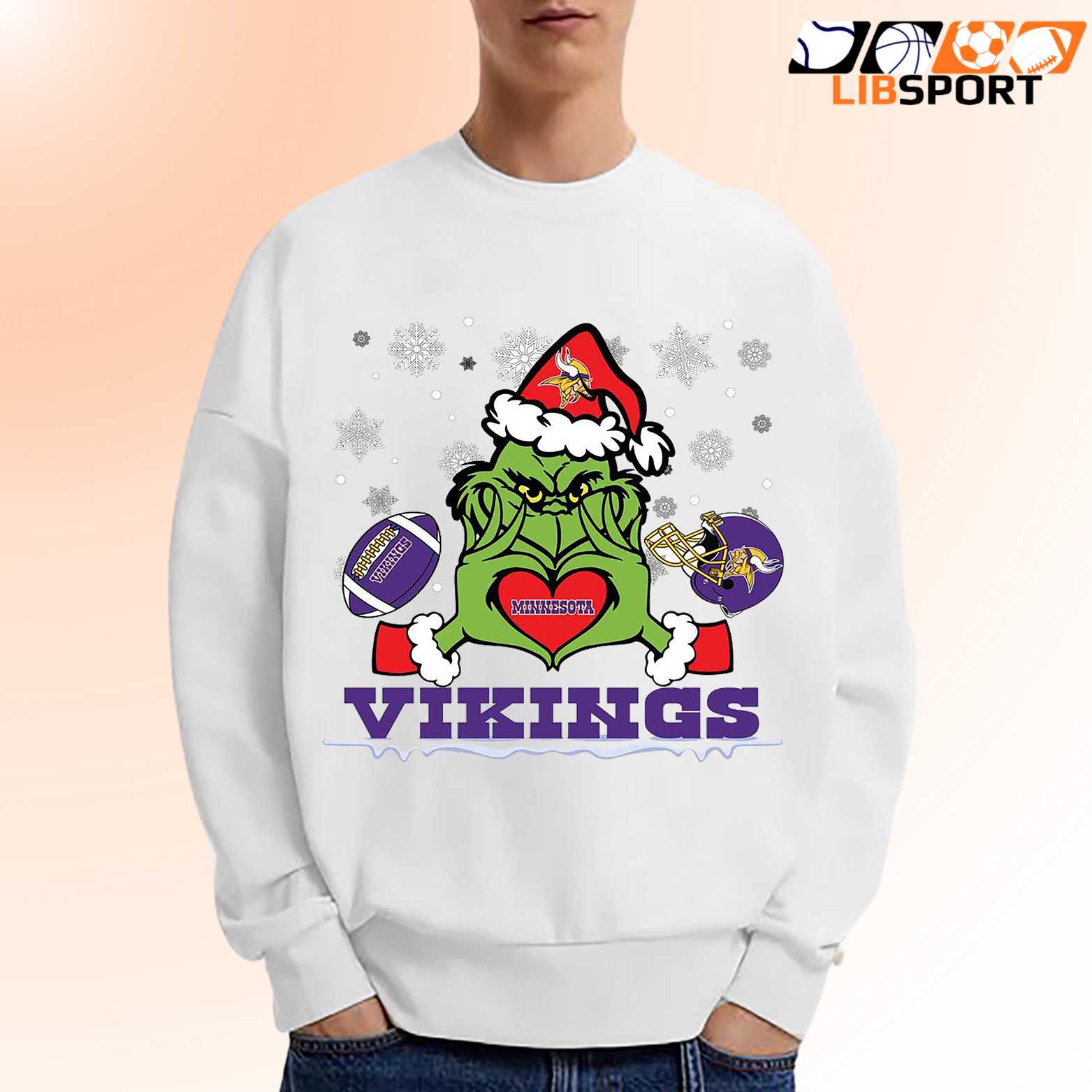 Grinch Loves Minnesota Vikings T Shirt, Holiday Game Day Shirt
